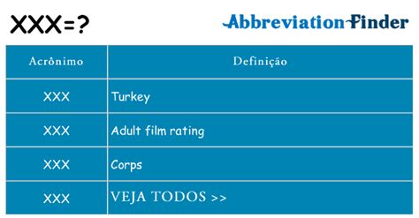 xxx significado